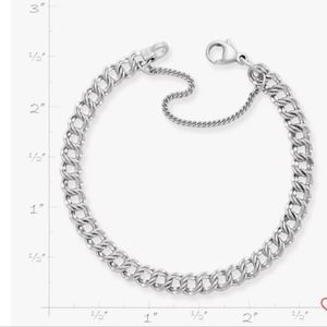 James Avery Light Double Curb Charm Bracelet